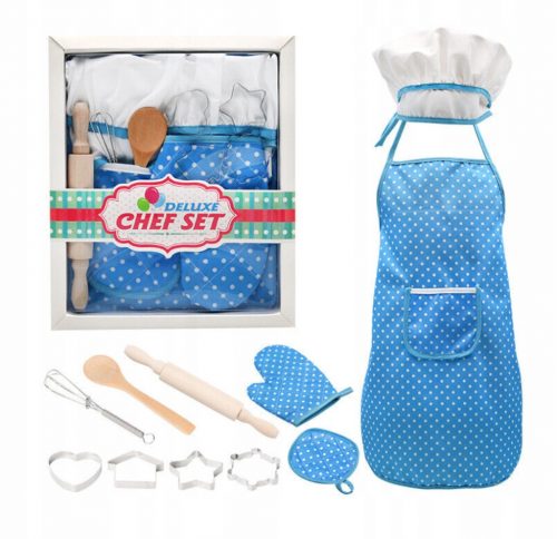  SET CUOCO PICCOLO PER BAMBINI 3+ BLU MIX