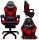  Sedia da gaming DUNMOON 8979, ecopelle nera e rossa