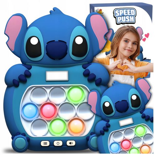  GIOCO ELETTRONICO POPIT STICH BLU CONSOLE ANTISTRESS FIDGET TOY