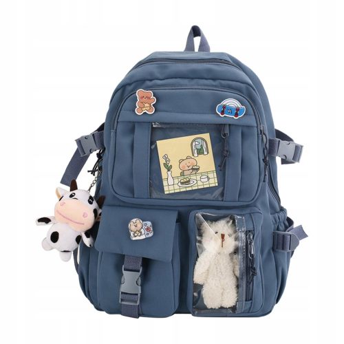  Zaino scuola multiscomparto KAWAII) Sfumature di blu 35 l