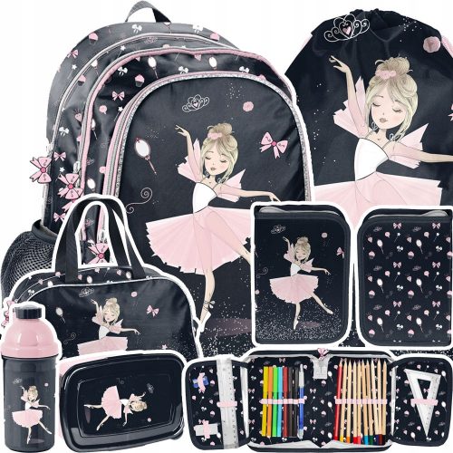  Zaino scuola multiscomparto Paso bianco, nero, Sfumature di rosa, Multicolor 22 l + 5 altri prodotti