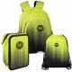  Zaino scolastico multiscomparto CoolPack, nero, Sfumature di giallo e oro, 21 l + 2 altri prodotti