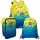  Zaino scolastico multiscomparto CoolPack Sfumature di blu, Sfumature di giallo e oro 21 l + 2 altri prodotti