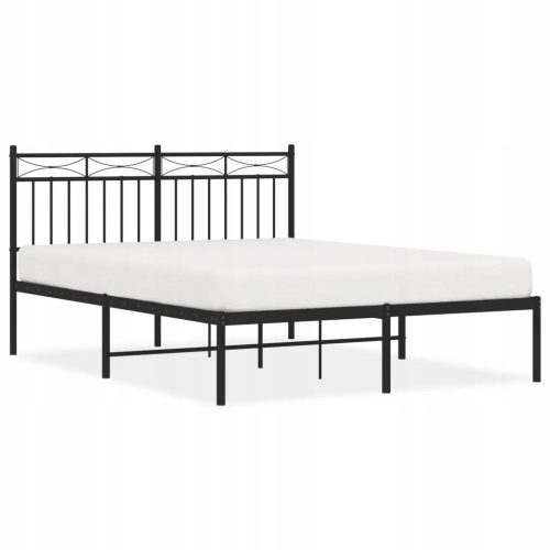  Letto matrimoniale VidaXL in metallo 140x200 nero