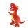  MASCOTTE PELUCHE DINOSAURO T-REX ROSSO XXL 60cm