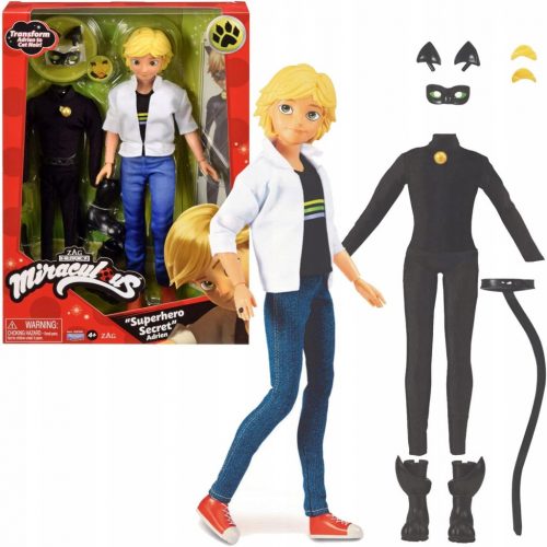  Bandai Miraculous Adrien figura e costume da gatto nero 26 cm