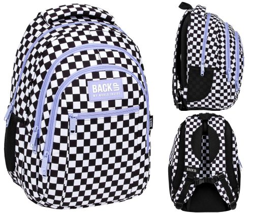  Zaino scuola multiscomparto Backup bianco, nero, Sfumature di viola, Multicolore, 26 anni