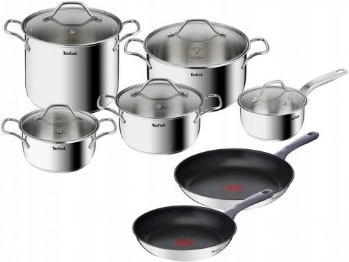  Set di pentole Tefal Intuition Daily Cook, acciaio inossidabile, 12 pz.