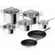  Set di pentole Tefal Intuition Daily Cook, acciaio inossidabile, 12 pz.