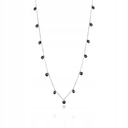  COLLANA IN ARGENTO pr. Girocollo in argento 925 con zirconi neri