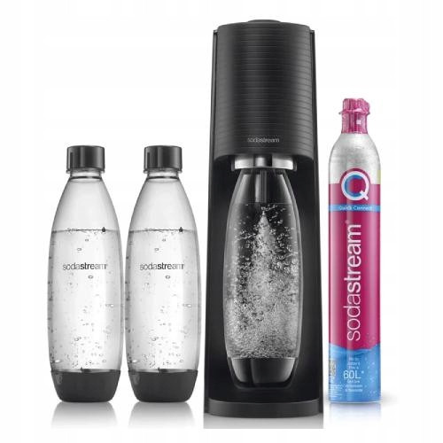  Gasatore SodaStream Terra nero + 2 bottiglie + gas