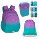  Zaino scolastico multiscomparto CoolPack Sfumature di viola, Sfumature di blu, Sfumature di verde 21 l