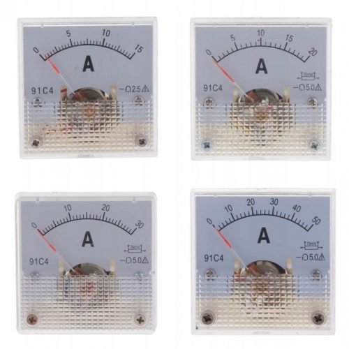  Amperometro analogico CC da 4 pezzi con pannello Ampere