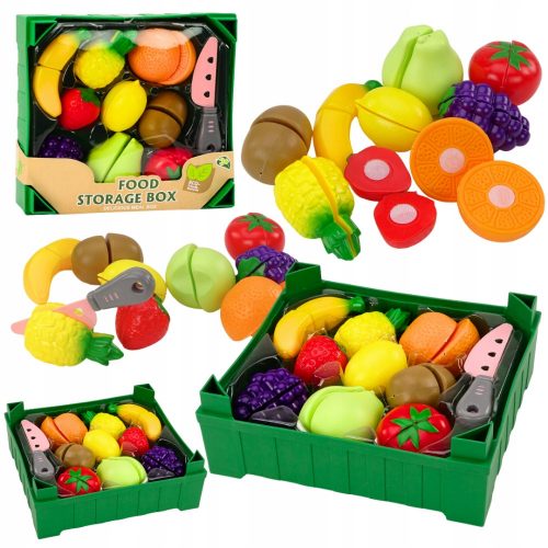  Set di Frutta da Tagliare in SCATOLA VERDE con Velcro