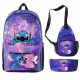  SET ZAINO SCUOLA STICH ASTUCCIO ASTUCCIO 3IN1, Lilo e Stitch, multicolore