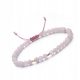  Bracciale a corda da donna in pietra naturale quarzo rosa 4 mm