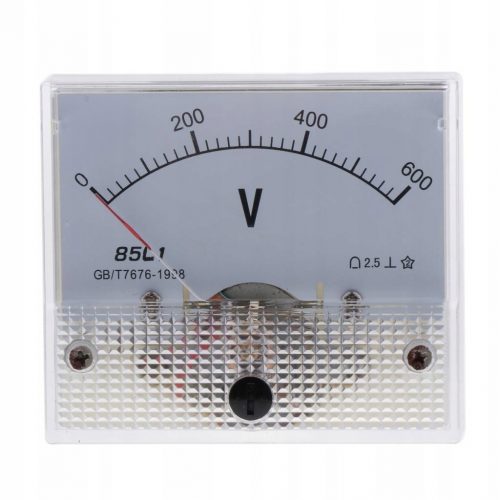  Voltmetro analogico V Resistente da indossare Misuratore V analogico da pannello 0-600 V