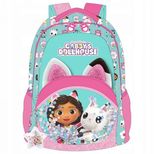  Zaino scuola multiscomparto Cat's House Gabi Kids Euroswan Sfumature di rosa