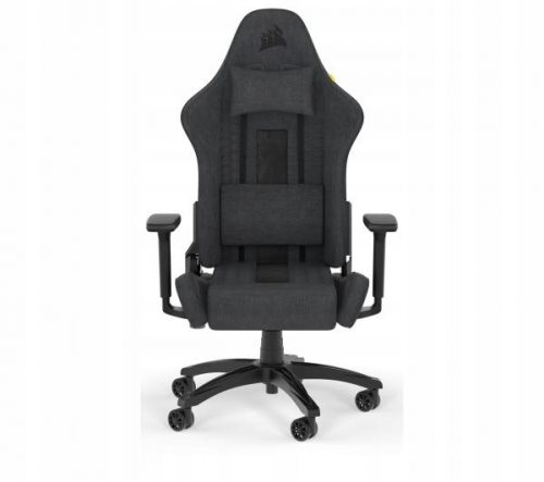  Sedia da gaming relax Corsair TC100 nera e grigia. Tessuto nero e grigio