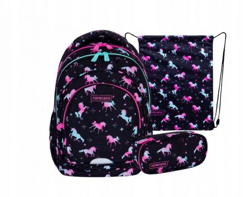  Zaino scolastico multiscomparto AstraBag, multicolore, 27 anni