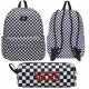  Zaino Vans city Zaino Check Nero-Bianco VN000H4XY281 multicolore + astuccio Vans PENCIL POUCH-B VN0A7UEPY28 Blk/WhtChk