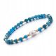  Bracciale in apatite, pietra naturale, elastico sfaccettato da 4 mm