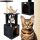  PETSTORY Tiragraffi nero CAT HOUSE SIZAL letto a palo 4 livelli