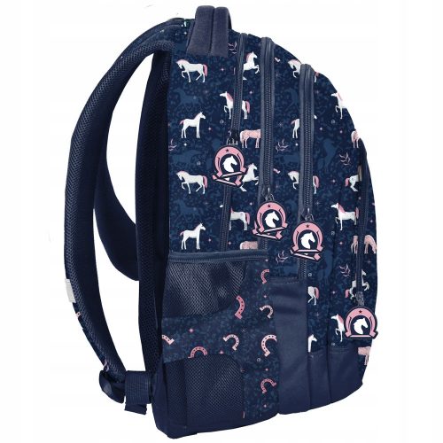  Zaino scuola multiscomparto Lilo i Stitch Paso bianco, Sfumature di blu, Sfumature di rosa, Multicolor 19 l