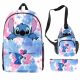  SET ZAINO SCUOLA STICH ASTUCCIO ASTUCCIO 3IN1, Lilo e Stitch, multicolore