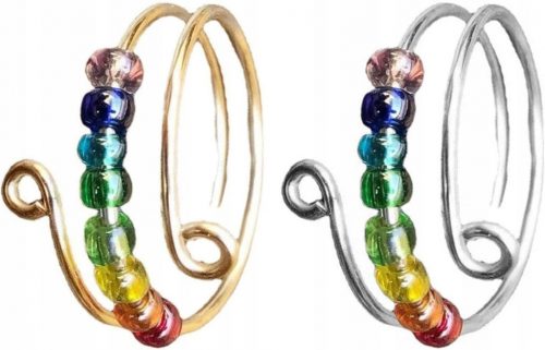  Perline arcobaleno Fidget Ansia da stress per gioielli regolabili da donna