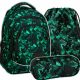  Zaino scolastico multiscomparto Backup, nero, Sfumature di verde, 26 l + 2 altri prodotti