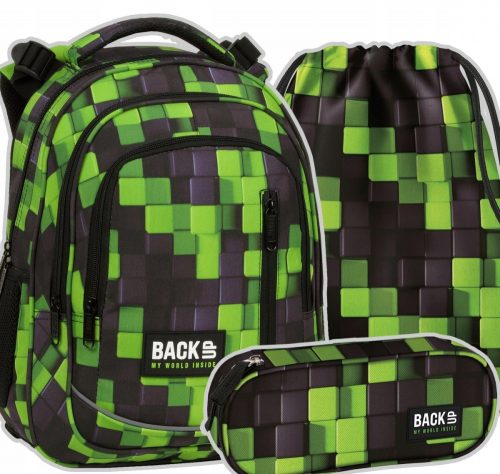  ZAINO SCUOLA PER RAGAZZI BACKUP COLLEZIONE PIXELE BLOCKS 2024 + 2 altri prodotti