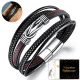  BRACCIALE ELEGANTE IN PELLE NERA KailaArt