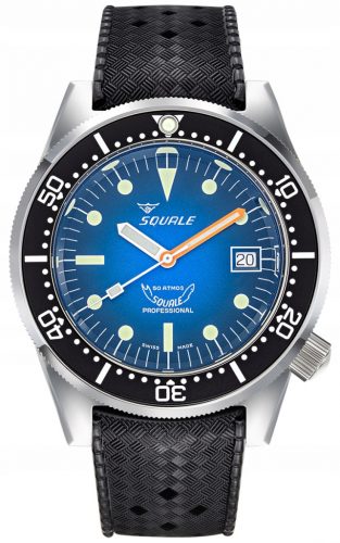  Orologio da uomo SQUALE 1521 Blue Ray Rubber 1521PROFD.HT