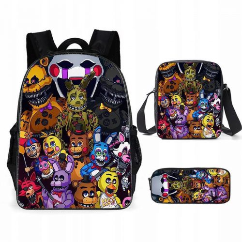  ZAINO SET SCUOLA FNAF BORSA A4 ASTUCCIO Alta qualità