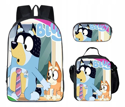  NUOVO SET SCUOLA Bluey ZAINO A4 BORSA ASTUCCIO