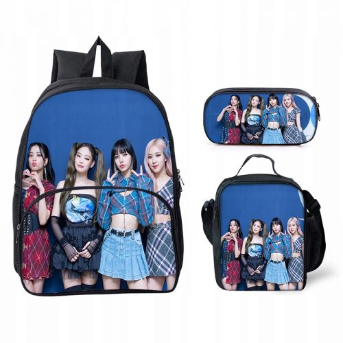  NUOVO SET SCUOLA BLACKPINK ZAINO A4 BORSA ASTUCCIO