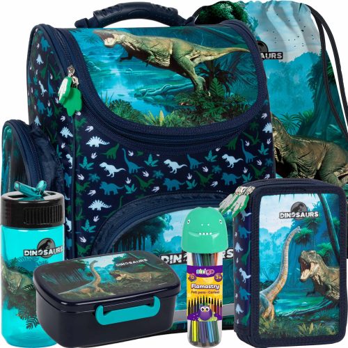  BORSA SCUOLA PER RAGAZZO ERGONOMICO DERFORM JUNGLE DINOSAURI