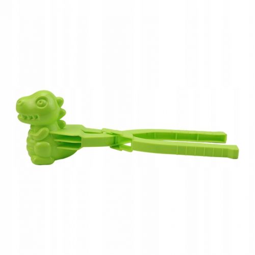  de-Snowball Maker Clip, morsetto a clip per palle di neve a forma di dinosauro verde