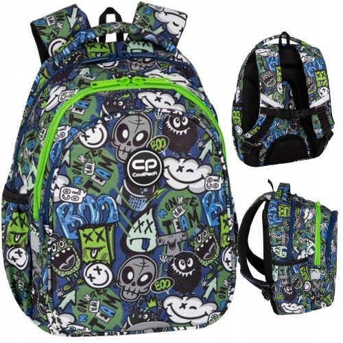  Zaino scolastico a tre scomparti 21L Coolpack Jerry MONSTER TEAM