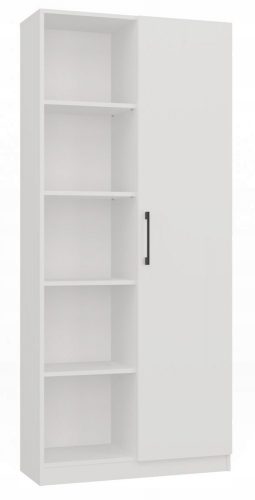  LIBRERIA DA UFFICIO 80CM CON ANTA 10 RIPIANI RD-80 BIANCO BIANCO