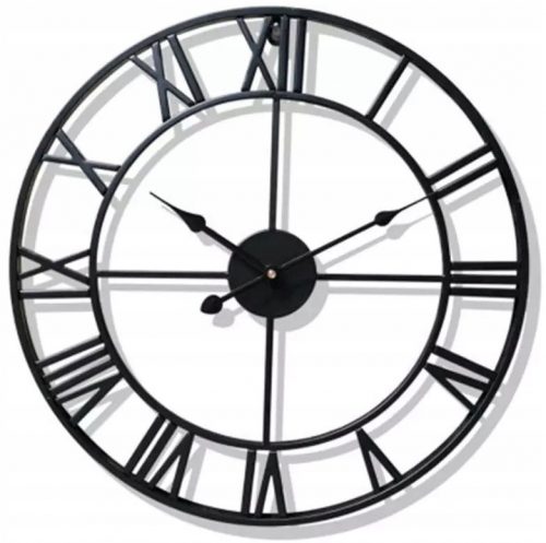  Orologio da parete Asato nero 60 cm