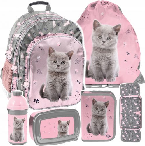  Zaino scuola multiscomparto Paso Sfumature di rosa, Sfumature di grigio e argento, Multicolore 19 l + 5 altri prodotti