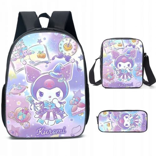  Kuromi SET SCUOLA ZAINO A4 BORSA ASTUCCIO