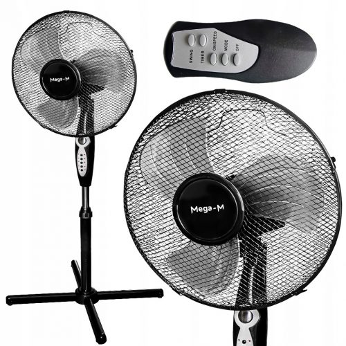  Ventilatore da pavimento Mega-M Ventilatore 40 cm nero