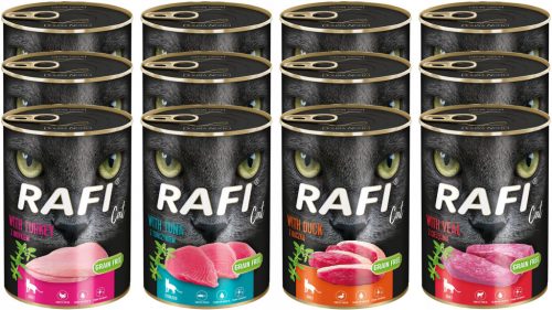  RAFI CAT ADULT ALIMENTO BAGNATO PER GATTI MIX DI GUSTI 12x400G