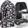  Zaino scuola multiscomparto Backup bianco, nero, Sfumature di grigio e argento 26 l + 4 altri prodotti