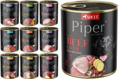  Piper cibo umido, mix di sapori, 8 kg