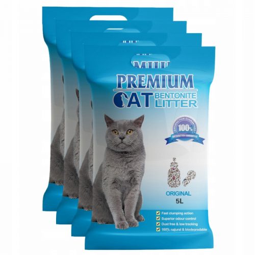  Lettiera agglomerante in bentonite per gatti Premium - Naturale per gatti 5L