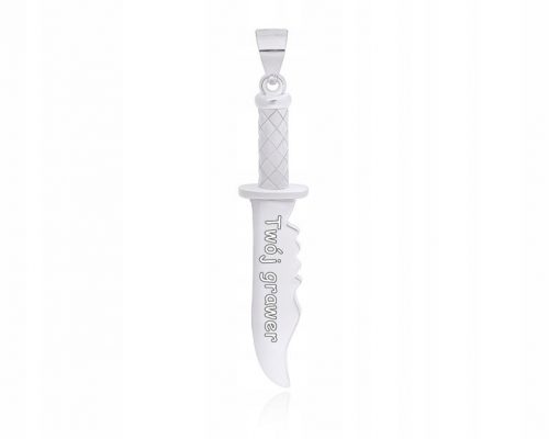  Ciondolo coltello da uomo in argento + pendente pr.925 inciso